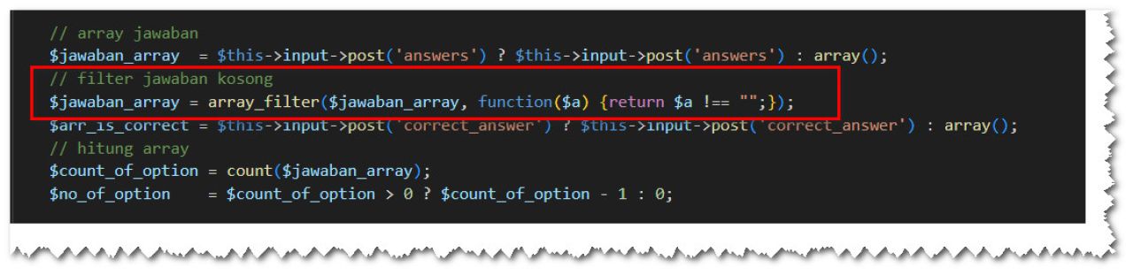Membuang Data Kosong pada Array dari Input Form di Codeigniter